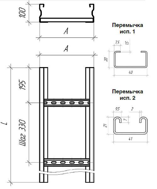 Кабельросты СТК-100: схема
